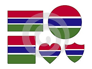 Set of Flags of Gambia