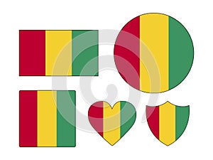Set of Flags of Guinea