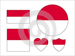 Set of Flags of Monaco