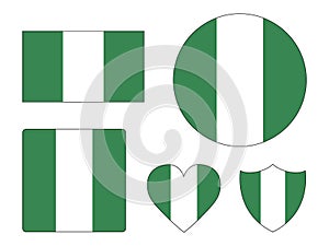 Set of Flags of Nigeria