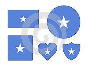 Set of Flags of Somalia