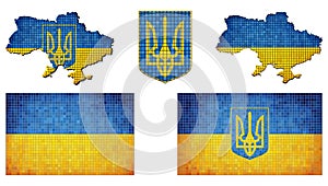 Set of flags Ukraine