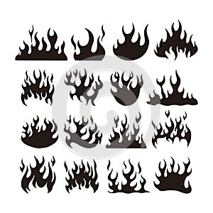 Set of Flame Vector,