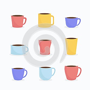 FLAT COFFEE CUP VECTOR