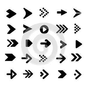 Set of flat design pointer cursor Infographic icon arrow pack collection set Vector