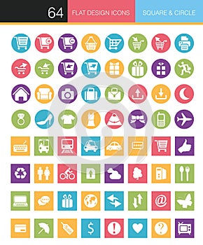 Set of flat icons