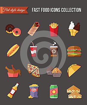 Set flat icons restaurant business. Table covered with a tablecloth, chilled champagne, tray. Vector illustration.