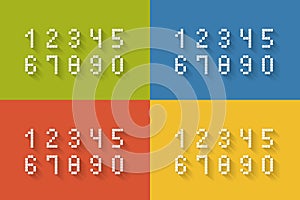 Set of flat pixel numbers