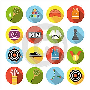 Set of flat sports icons