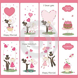 Set of flayers for Valentines Day