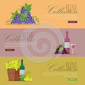 Set of Fliers for Elite Wine Collections.