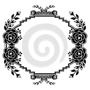 Set floral element, vintage frame, design of cards. Vector