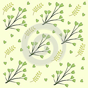 Set with floral elements and leaves.decorative elements for your design. Leaves, swirls, floral Flat design style illustrat