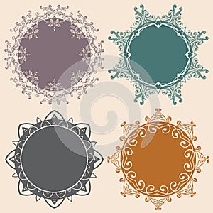 Set of floral frames