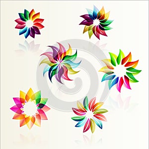 Set of flower designs