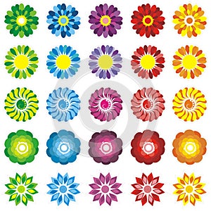 SET FLOWERS STICKERS photo