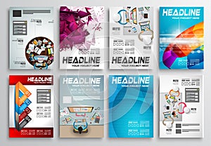 Set of Flyer Design, Infographic layout. Brochure Designs