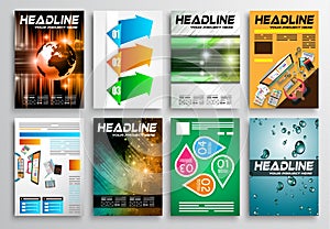 Set of Flyer Design, Infographic layout. Brochure Designs