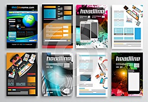 Set of Flyer Design, Infographic Templates. Brochure Designs