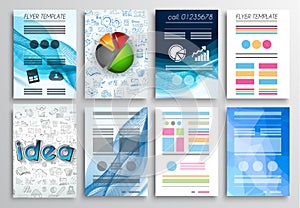 Set of Flyer Design, Infographics. Brochure Designs