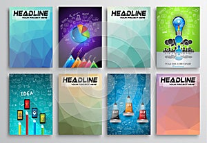Set of Flyer Design, Infographics. Brochure Designs,