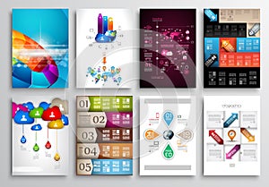 Set of Flyer Design, Web Templates. Brochure Designs