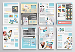 Set of Flyer Design, Web Templates. Brochure Designs