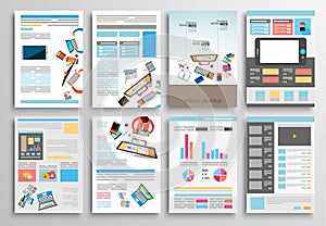 Set of Flyer Design, Web Templates. Brochure Designs