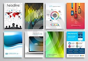 Set of Flyer Design, Web Templates. Brochure Designs