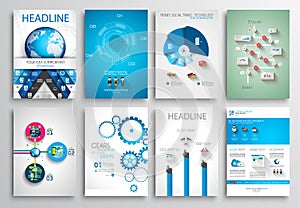 Set of Flyer Design, Web Templates. Brochure Designs