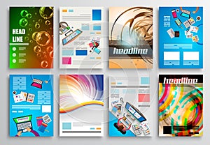 Set of Flyer Design, Web Templates. Brochure Designs