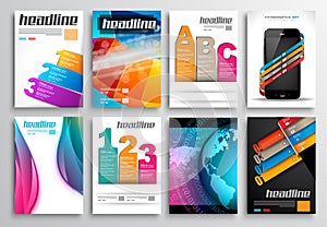 Set of Flyer Design, Web Templates. Brochure Designs