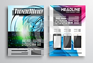 Set of Flyer Design, Web Templates. Brochure Designs