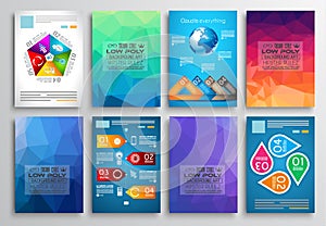 Set of Flyer Design, Web Templates. Brochure Designs, Infographics