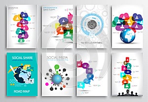 Set of Flyer Design, Web Templates. Brochure Designs