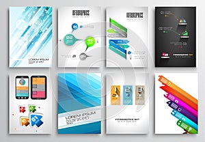 Set of Flyer Design, Web Templates. Brochure Designs,