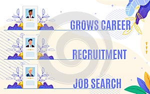 Set Flyer Grows Career Recruitment Job Search.