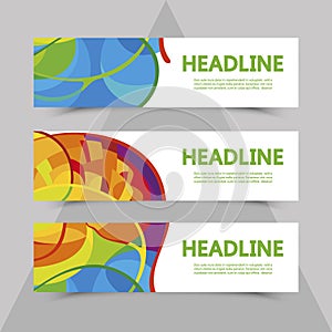 Set of flyers with abstract background. Brazil gold medal event.