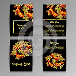 Set of flyers, templates design.