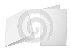 Set of folded A4 paper sheets