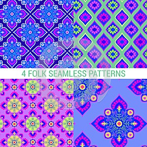 Set of folk ornaments.