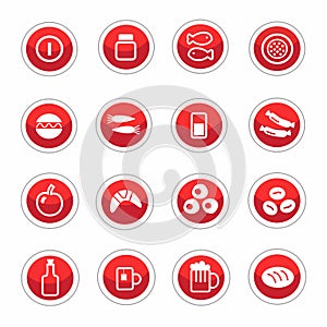 Set of food icons