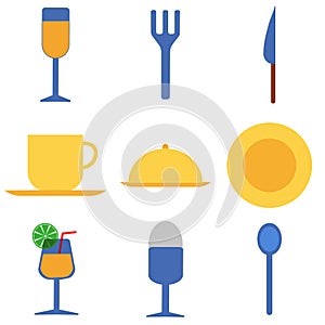 Set of food icons. Vector illustration EPS10.