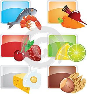 Set of food - vector icons