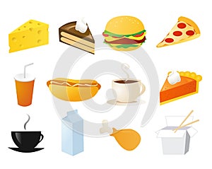 Set of food vector icons