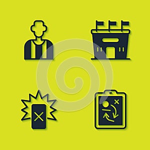 Set Football or soccer referee, Planning strategy concept, Red card football and stadium icon. Vector