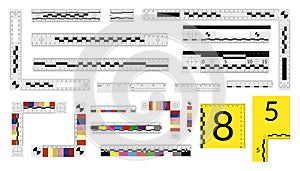 Set of forensic measuring rulers