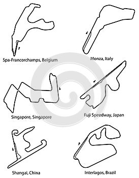 Set of Formula 1 circuits pt.3