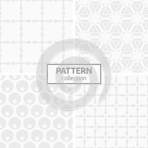 Set of four abstract geometric seamless patterns