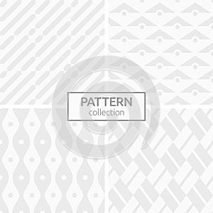 Set of four abstract geometric seamless patterns